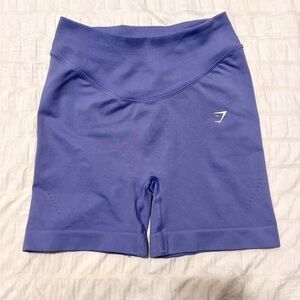 Gymshark Sweat Seamless Sculpt Shorts Size Grape Blue 4” Compression Medium
